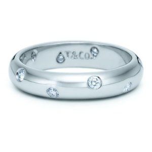 Tiffany & Co. Etoile Platinum Diamond band US 8